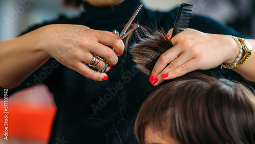 Hair Salon, Scissors Cutting Hair, Children