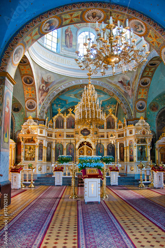Interior of the church of Saint. Onofrio. Jabłeczna, Lublin Voivodeship, Poland.