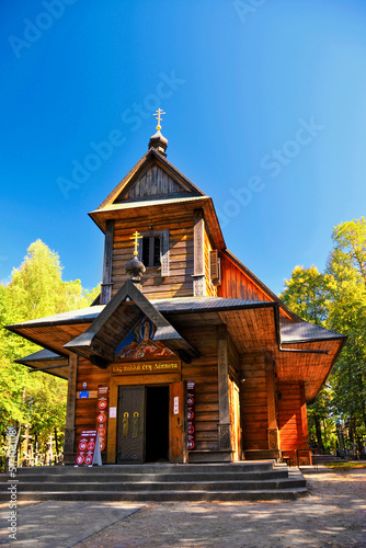 Main monastery church, Holy Mountainf of Grabarka also knows as the 'Mountain of Crosses'. the most important location of Orthodox worship in Poland.