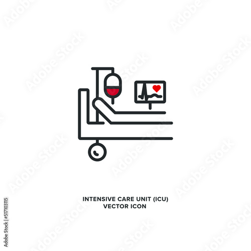 Intensive Care Unit (ICU) Vector Icon.