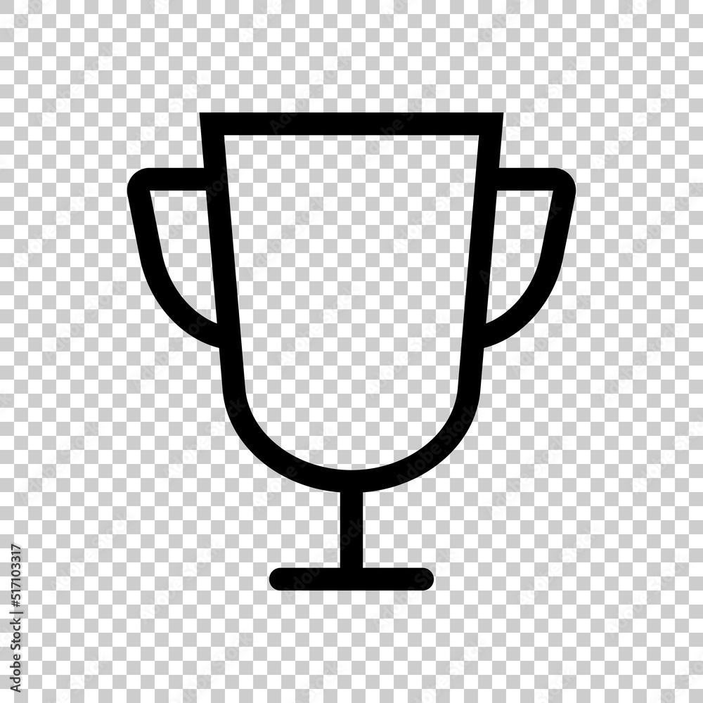 Trophy icon isolated on transparent background. Vector. Trophy icon isolated on transparent background. Vector.