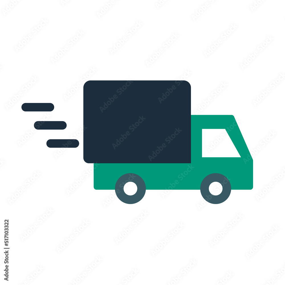 Moving truck icon. Truck in transit. Vector. Moving truck icon. Truck in transit. Vector.