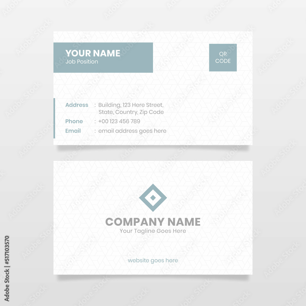 Modern Clean Corporate Business Card Design Template	