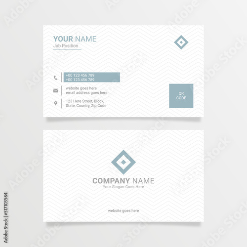 Modern Clean Corporate Business Card Design Template	