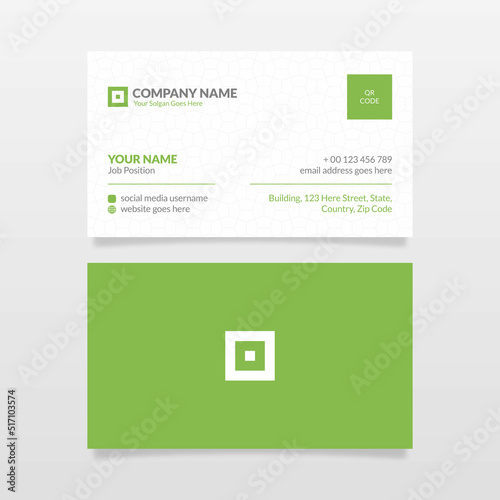 Clean Corporate Modern Business Card Template Design Vector with Unique Layout