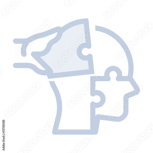 Mind, people, puzzle icon
