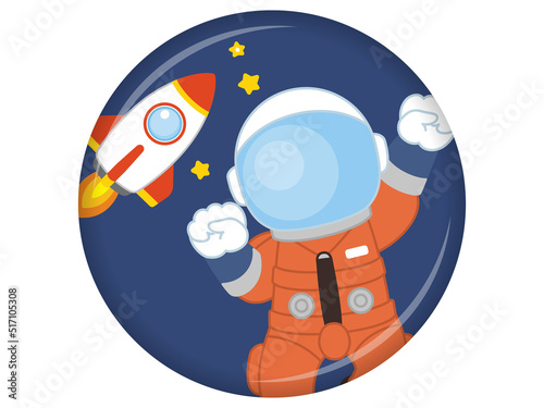 宇宙遊泳を楽しむ宇宙飛行士