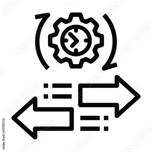 Time, manage, process icon