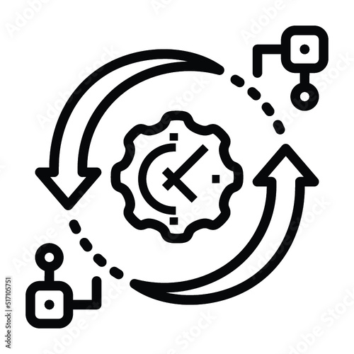 Time, manage, process icon