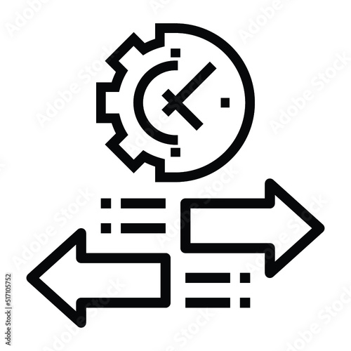 Time, manage, process icon