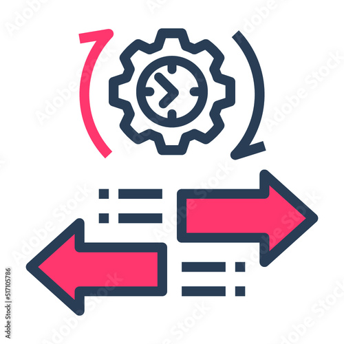Time, manage, process icon