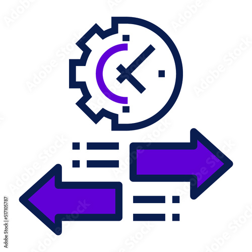 Time, manage, process icon