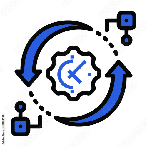 Time, manage, process icon