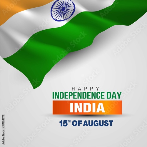happy independence day India greetings. vector illustration design.