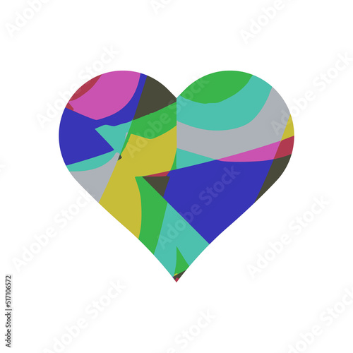 Free Download Rainbow heart symbol on white background vector. - GFXLoad