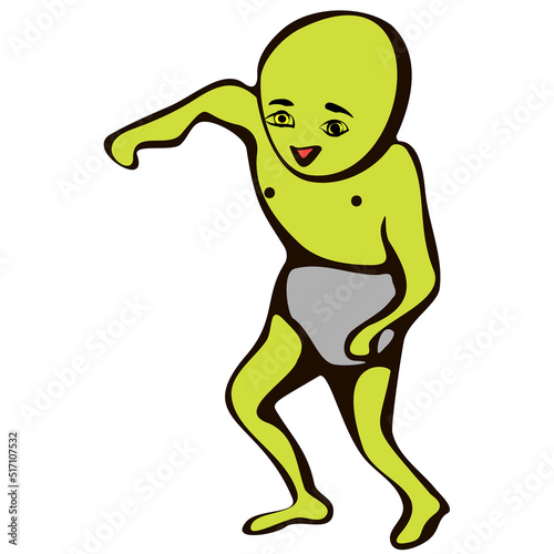 Children baby in Halloween zombie costumes. a small child in a cute zombie costume smiles playfully. funny cute baby cartoons. Vector illustration