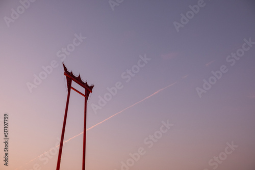 Sao Chingcha, The Giant Swing in bangkok with evening sky