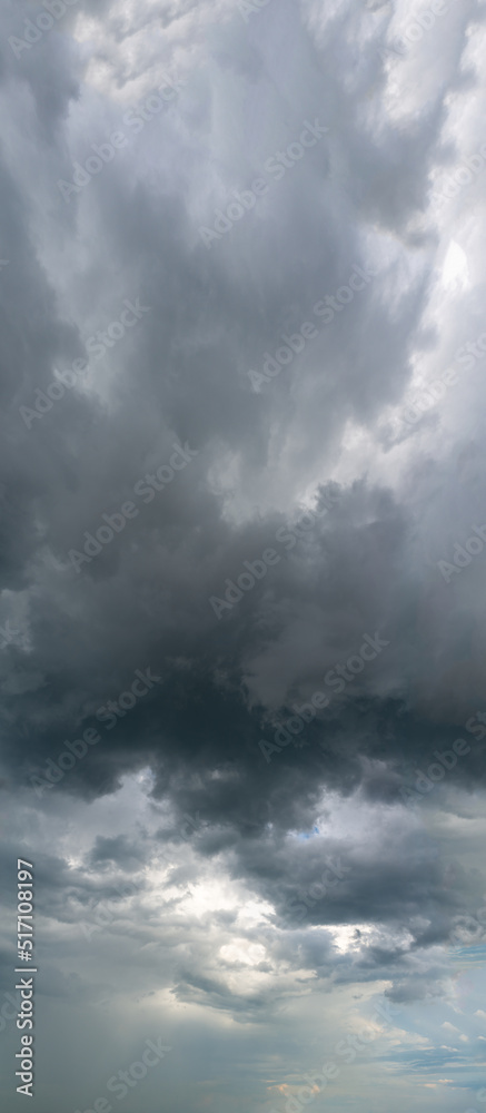 Fototapeta premium Fantastic soft thunderclouds, sky panorama