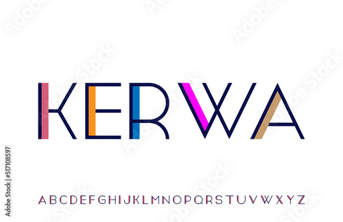 Modern minimal stylish lining calligraphy alphabet capital letter logo design