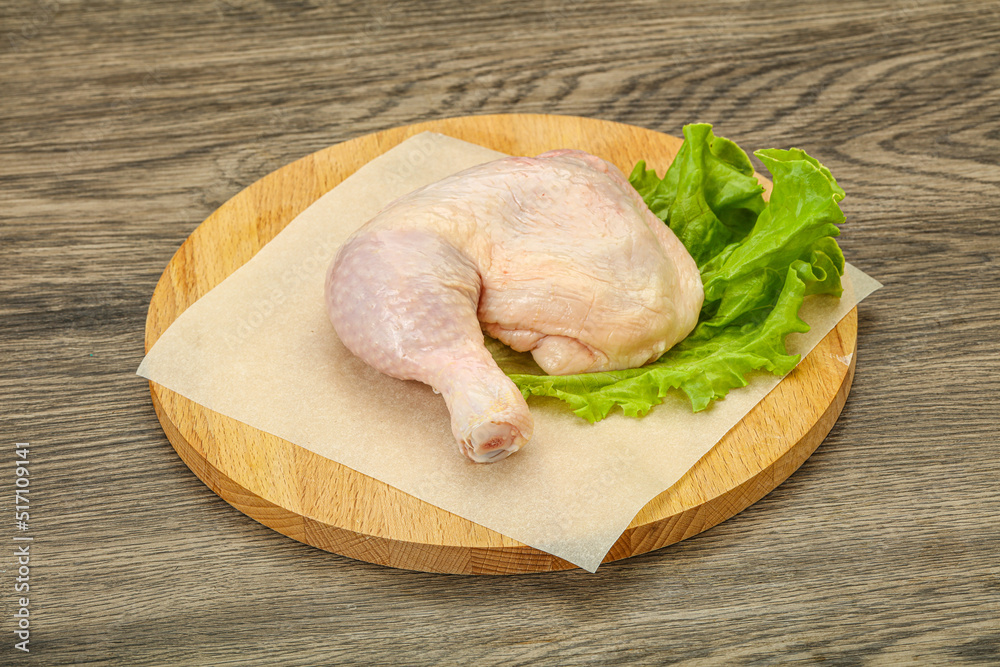 Raw chicken leg for cooking Raw chicken leg for cooking
