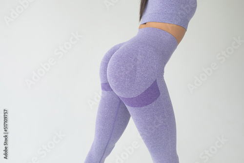 Fotografie Close up of buttocks fitness woman in sportswear