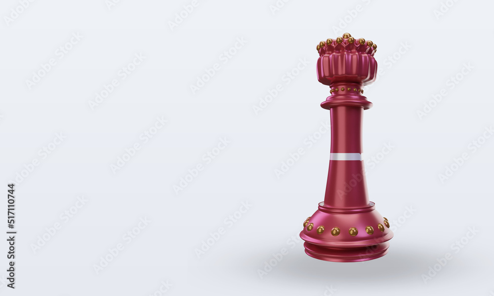 Fototapeta premium 3d king chess Latvia flag rendering right view