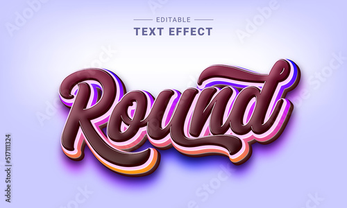 Editable 3D Trendy Lettering Text Effect