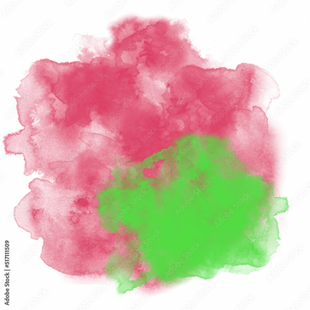 Abstract Watercolour Background Pink Green