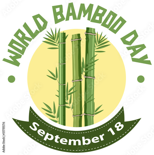 World bamboo day logo banner