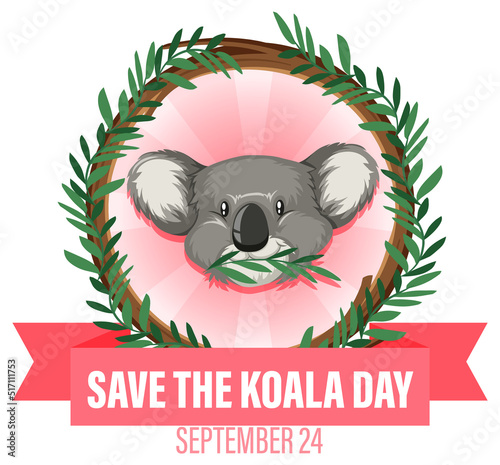 Save the koala day banner design photo