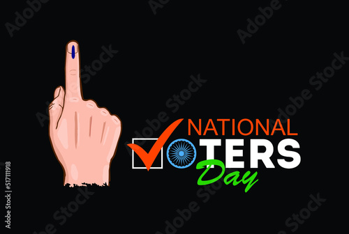 Illustration of National Voters' Day concept