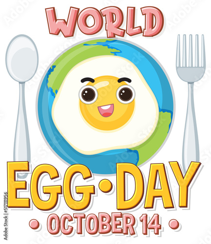 World egg day banner or logo design
