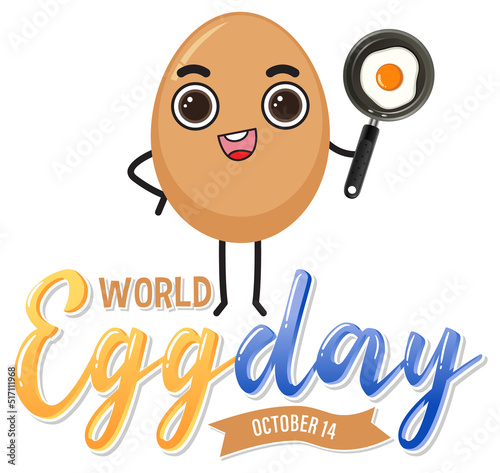 World egg day banner or logo design