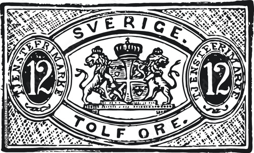 Vintage Postal, Postage, Mail Stamps in Vector