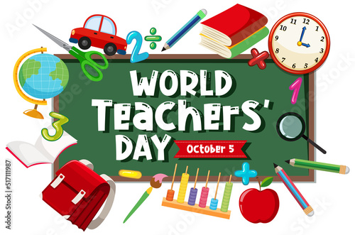 World Teacher's Day Logo Banner Design