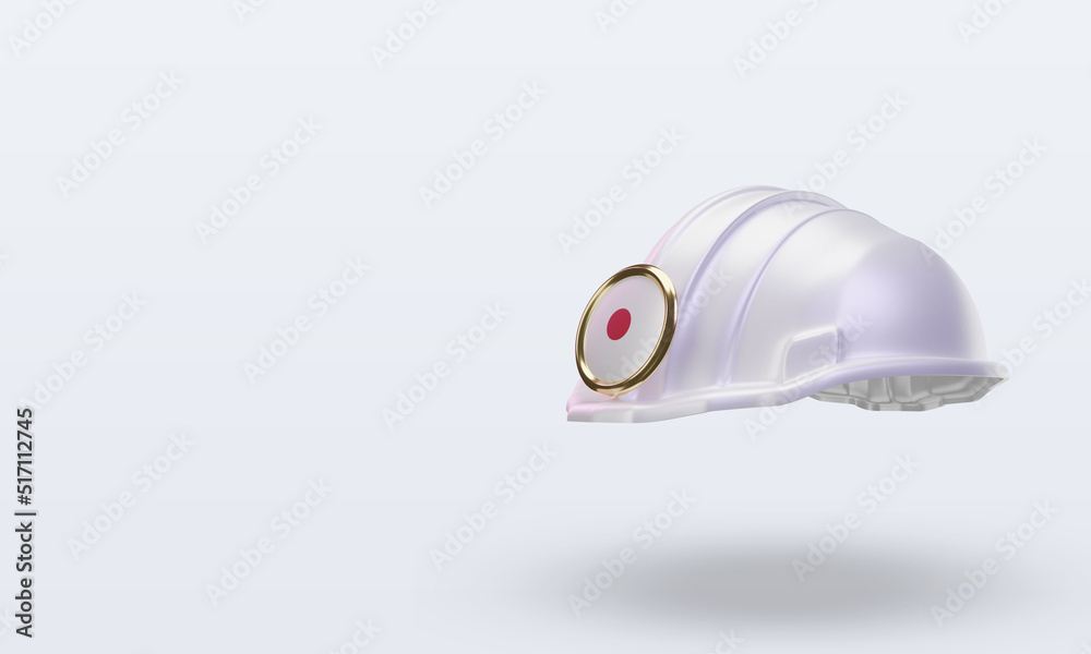 Fototapeta premium 3d engineer Japan flag rendering right view