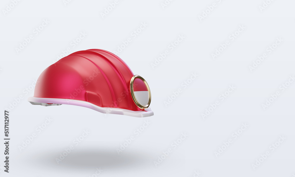 Fototapeta premium 3d engineer Monaco flag rendering left view