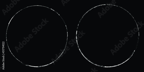 Vector Frames with rough edges . circle for image. distress texture . Grunge tiny frame borders isolated on the background . Dirt effect . 
