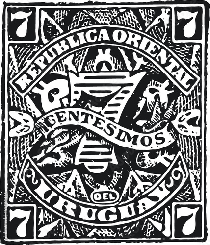 Vintage Postal, Postage, Mail Stamps in Vector