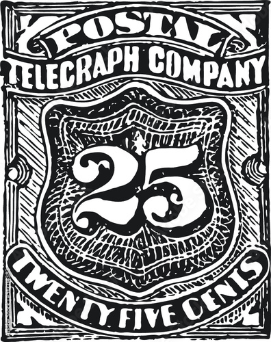 Vintage Postal, Postage, Mail Stamps in Vector