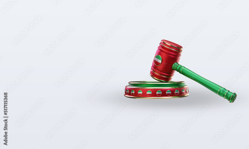 3d justice Iran flag rendering right view 3d justice Iran flag rendering right view