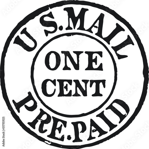 Vintage Postal, Postage, Mail Stamps in Vector