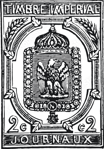 Vintage Postal, Postage, Mail Stamps in Vector