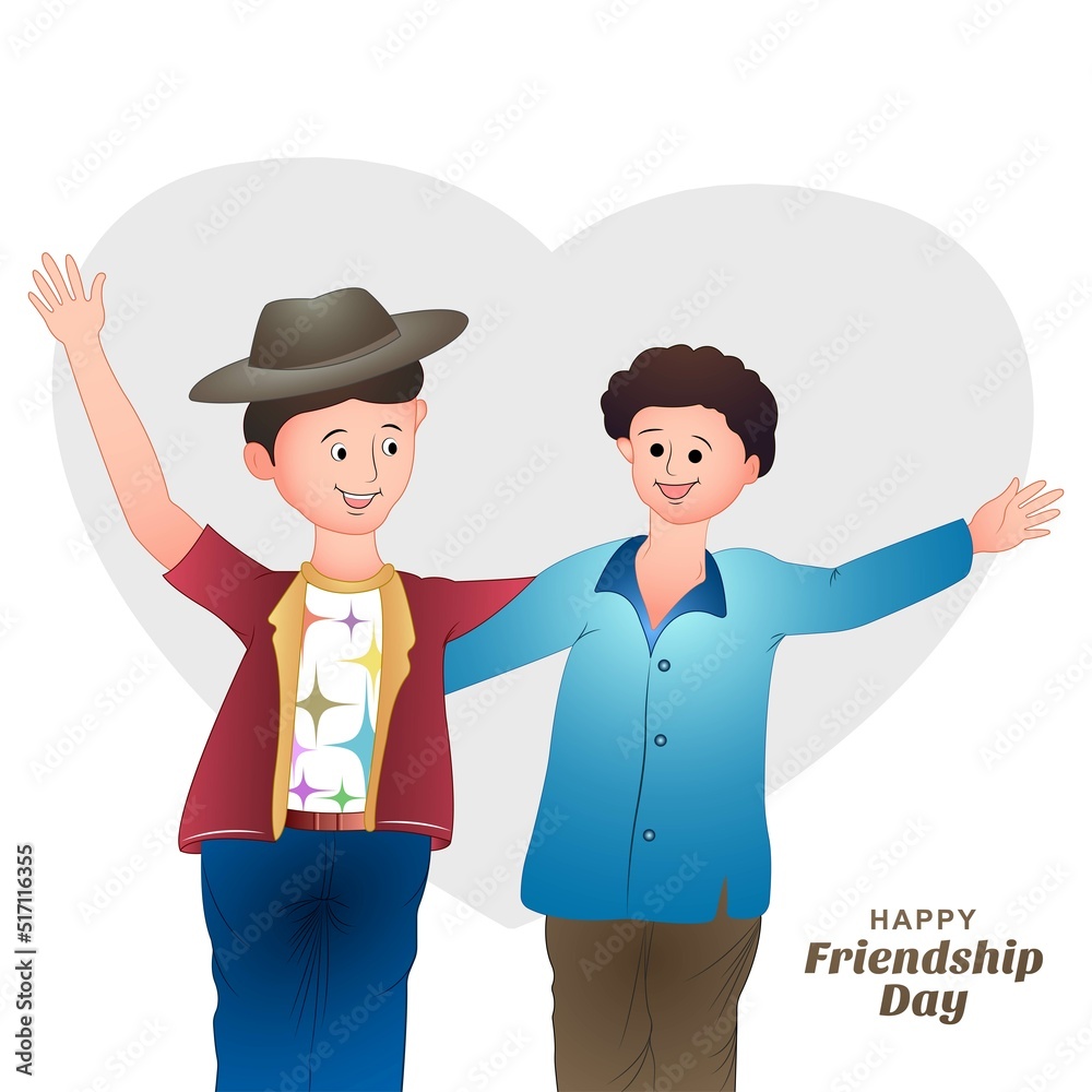 Beautiful card for friendship day background Beautiful card for friendship day background
