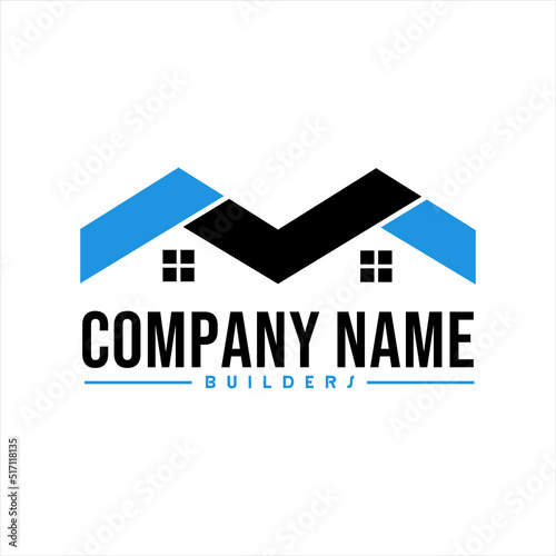 Real estate logo vector letter M abstract
