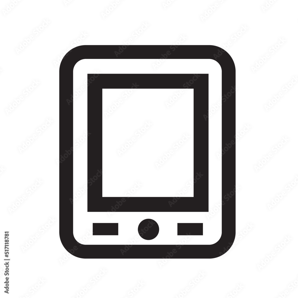 black tablet gadget vector logo on a white background. black tablet gadget vector logo on a white background.