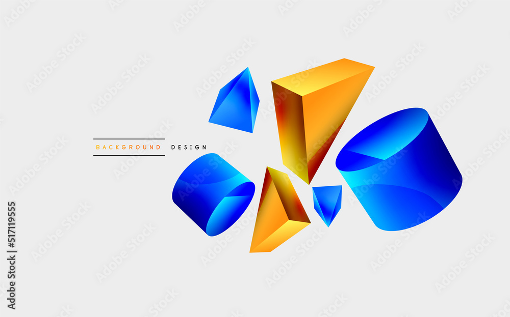 3d vector minimalist geometric abstract background. Triangle, cylinder, pyramid basic shape composition. Trendy techno business template for wallpaper, banner, background or landing 3d vector minimalist geometric abstract background. Triangle, cylinder, pyramid basic shape composition. Trendy techno business template for wallpaper, banner, background or landing