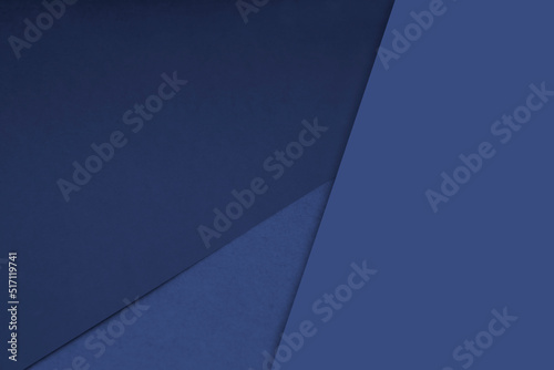 Plain and textured blue sheet paper arrangement background forming a triangle for creative cover designing