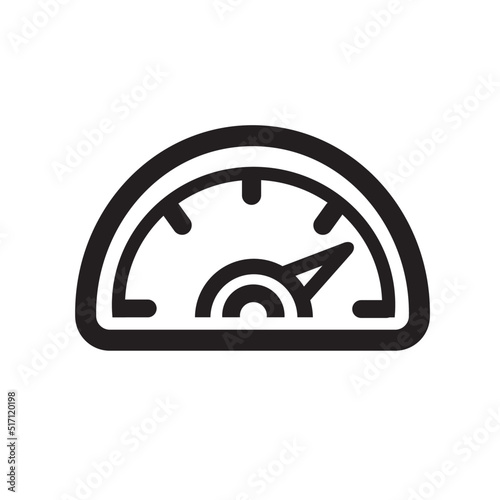 vector symbol Speedo meter motorcycle in black on a white background.