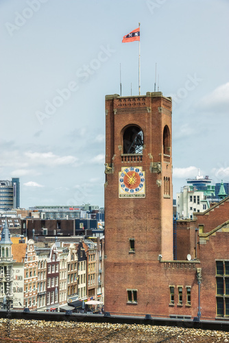 1903 the Beurs van Berlage building in Amsterdam, the Netherlands, detail photo